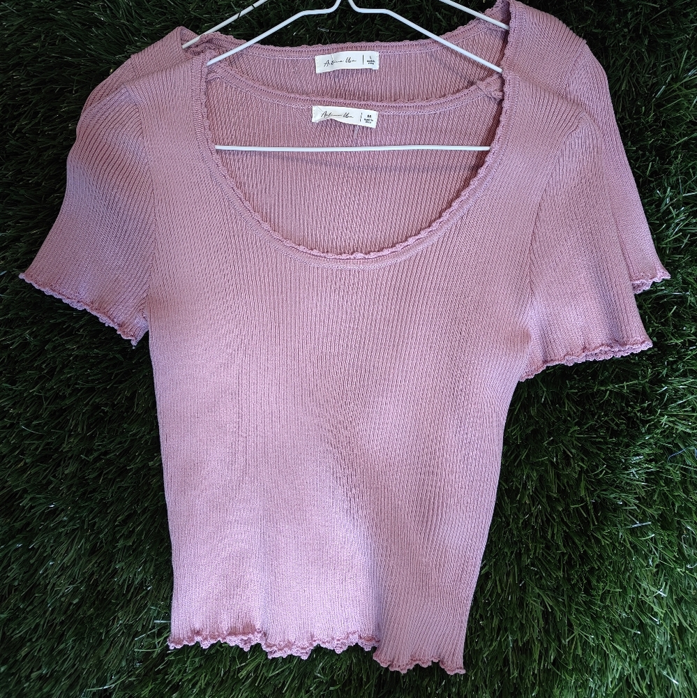 Pink Ribbed Knit Top - Picture 4 of 4